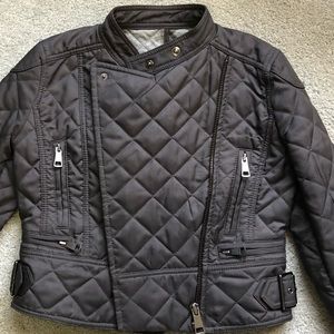 Burberry kids quilted moto jacket - pristine! Sz 8